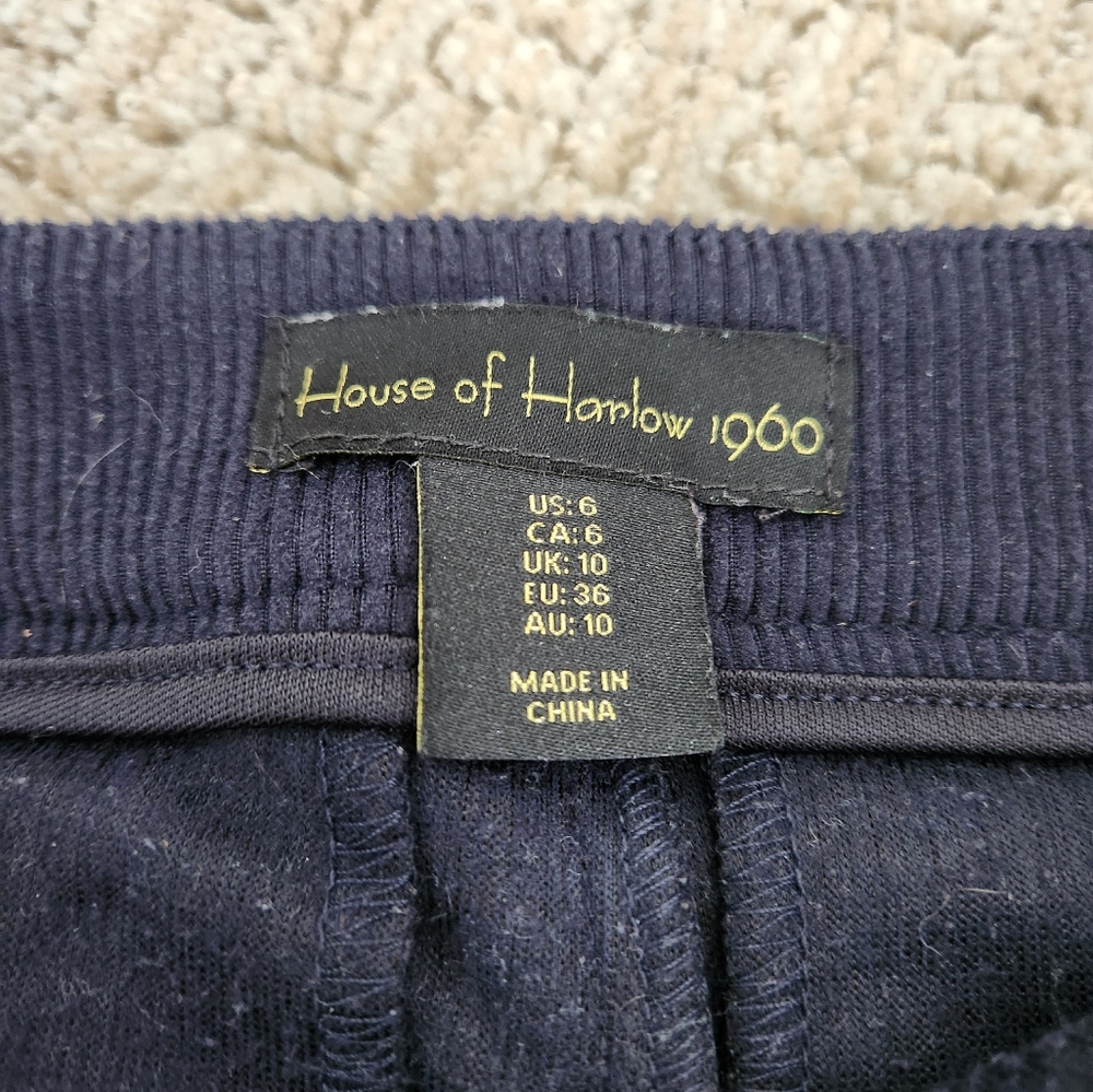 House of Harlow Blue Curduroy Button Fly Trouser - Picture 6 of 7